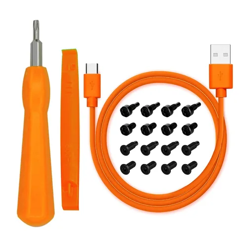 Vista 7 de Juego de puntas de destornillador Ring de repuesto azul y 20 tornillos para timbre T6 T15 y cable cargador de carga para timbre con video