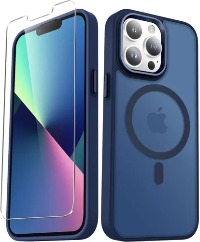Vista 32 de YENAPOON Funda magnética mate para iPhone 11 con 1 protector de pantalla, compatible con Magsafe, translúcida esmerilada, delgada, a prueba