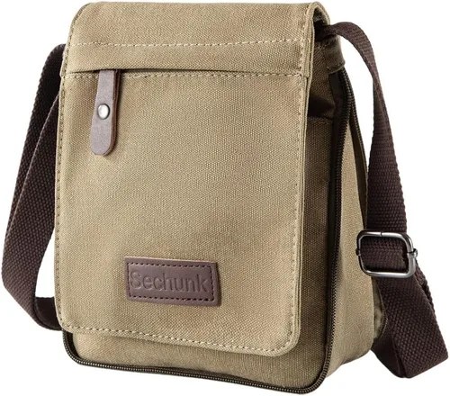 Vista 26 de Sechunk Vintage Canvas Messenger Cross body bag Shoulder bag