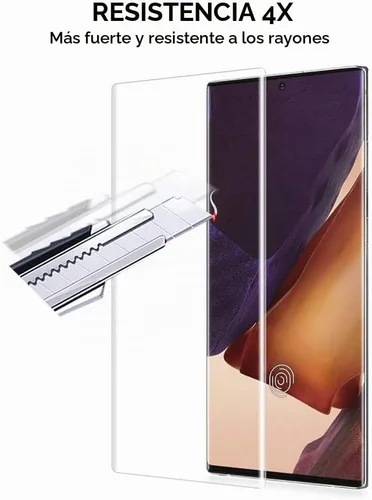 Vista 5 de Protector de pantalla para Galaxy Note 20 Ultra, vidrio templado UV [paquete de 3], cobertura completa de borde a borde, reparación de arañazos