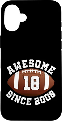 Vista 23 de Awesome Since 2008 18th Birthday Men Son American Football Case for iPhone 17