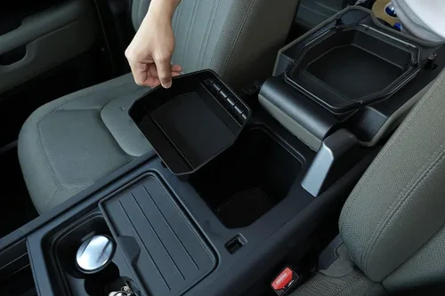 Vista 2 de Caja de almacenamiento de plástico ABS para consola central de automóvil para Land Rover Defender 110 2020 2021 (estilo C)