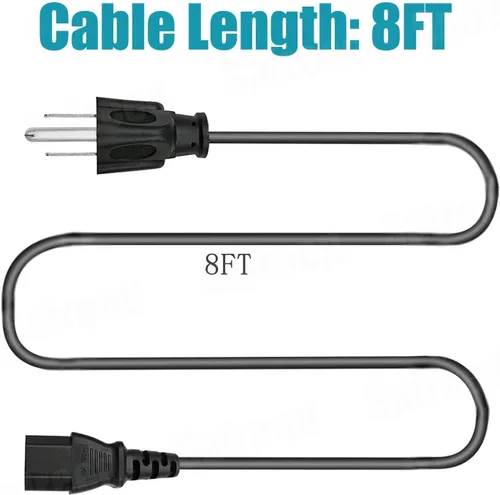 Vista 2 de Cable de alimentación de repuesto para olla a presión eléctrica PC-WAL1 8 pies PCXL-PRO6 cable de CA de 3 clavijas