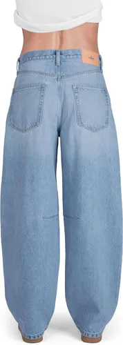 Vista 4 de Jeans Vaqueros de Barril Holgados para Mujer, de Pierna Ancha, de Tiro Medio, Denim Premium