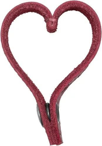 Vista 2 de Hide & Drink, Llavero de cuero con forma de corazónllaveroanilloamormonedero, hecho a mano Sangria, Sangría