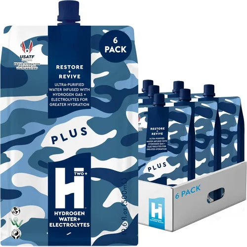 Vista 22 de HTWO Plus Agua de hidrógeno molecular con electrolitos, sabor a limonada de uva, paquetes de hidratación sin azúcar, paquete de 6 unidades de 16.9