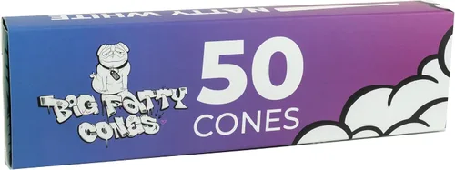 Vista 5 de Big Fatty Cones - Conos preenrollados Papel de liar blanco natural sin blanquear RVTUS (0.04 oz, 100)