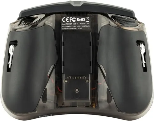 Vista 5 de Control remoto portátil de bolsillo RadioMaster Hall Gimbal EdgeTX con luz LED incorporada Modo 2 (Carbón, ELRS)