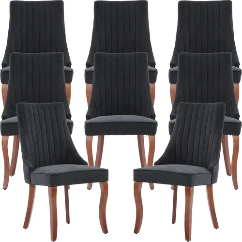 Vista 16 de Juego de 2 sillas de comedor modernas de mediados de siglo, tapizadas de tela beige, sillas de cocina y comedor, sillas de cocina con patas