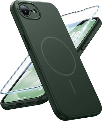 Vista 20 de FNTCASE Funda para iPhone 14 Pro Max color azul: [compatible con Magsafe] Funda magnética mate sólida con [protección completa de la cámara]