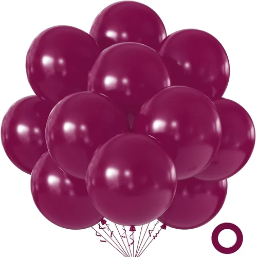 Vista 10 de KALOR Globos color morado ceniza de 18 pulgadas, 10 globos de látex mate, globos redondos grandes para bodas, baby shower, fiestas de cumpleaños