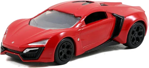 Vista 4 de Jada Toys Fast & Furious 1:55 Lykan Hypersport Build N' Collect - Kit de modelo, juguetes para niños y adultos, color rojo