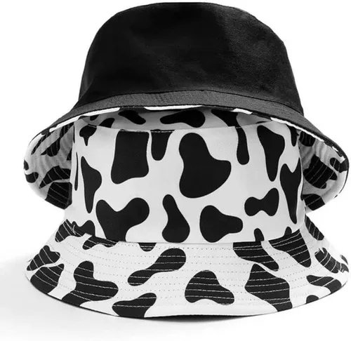 Vista 3 de INOGIH Gorra de pescador reversible unisex con estampado de vaca