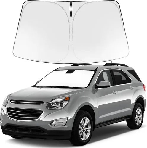 Vista 116 de Proadsy Parasol para parabrisas Rivian R1S 2022-2025 2026 de 4 capas plegable, protector de parasol frontal que bloquea los rayos UV, mantiene