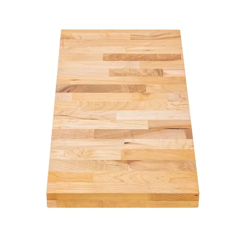 Vista 21 de DuraSteel Mesa de madera maciza, encimera de bloque de carnicero de 24 x 12 pulgadas, tabla de cortar de madera de losa de arce natural para mesa