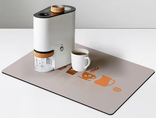 Vista 27 de Alfombrilla Divertida para Cafetera - Bandeja Espresso para Barra de Café Bajo Alfombrilla para Cafetera, Alfombrilla para Cafetera para Encimera