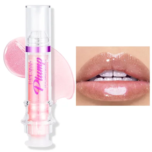 Vista 9 de Erinde Brillo de labios voluminoso, estimulante natural picante para rellenar los labios, ultra hidratante y nutritivo, acabado brillante, aceite 01#