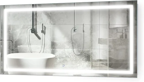 Vista 13 de Krugg Espejo de baño LED cuadrado de 24 x 24 pulgadas Espejo de tocador iluminado incluye atenuador y desempañador Montaje en pared vertical u