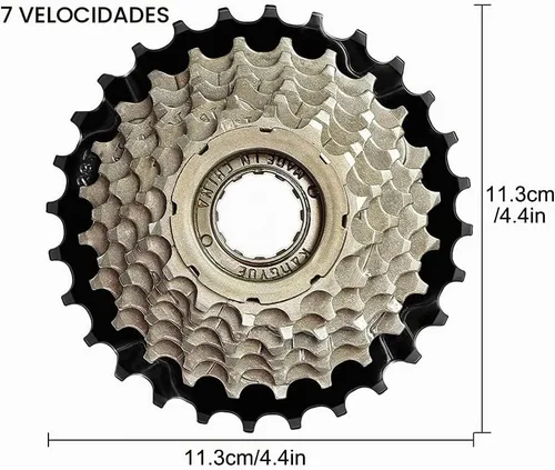 Vista 6 de Tookie Rueda libre de bicicleta de 7 velocidades, piñón de acero inoxidable resistente al desgaste de la bicicleta, rueda libre para bicicletas