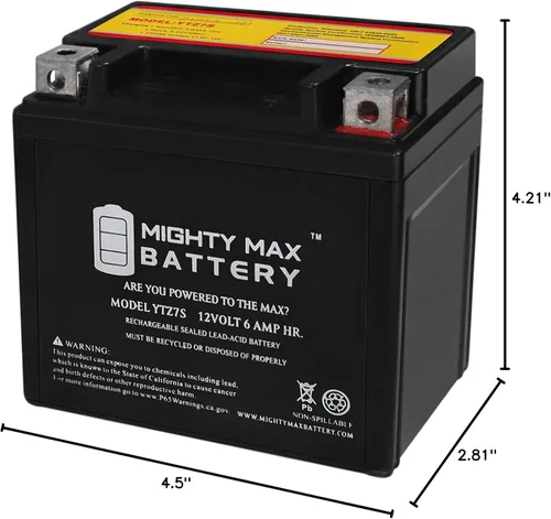 Vista 9 de Mighty Max Battery Batería YTZ7S 12V 6AH para Yamaha 450 WR450F 03-15