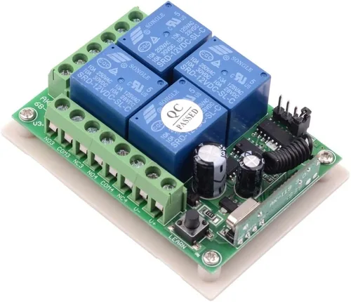 Vista 2 de Interruptor de control remoto DC 12V 4 canales universal 433Mhz Control remoto interruptor momentáneo para control inalámbrico y más