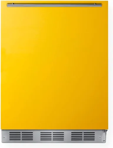 Vista 3 de Summit Appliance BRF611WHB Refrigerador-congelador de 24 pulgadas de ancho, puerta azul cobalto, refrigeración por evaporador doble, descongelación
