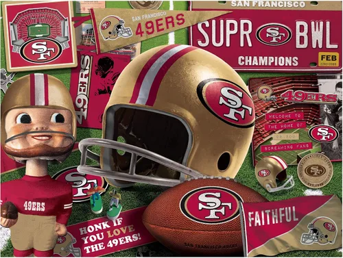 Vista 3 de YouTheFan - Rompecabezas serie retro NFL, 500 piezas