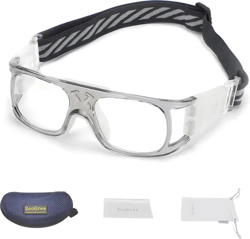 Vista 20 de SooGree Gafas deportivas de racquetbol, baloncesto, fútbol, fútbol, gafas protectoras, lentes de seguridad, lentes reemplazables