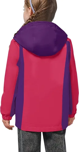 Vista 65 de Chaqueta de esquí impermeable para niñas, chaqueta de snowboard para exteriores, resistente al viento, con forro polar, abrigo de nieve cálido