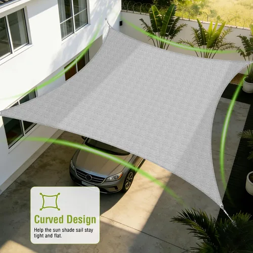 Vista 6 de Toldo rectangular de 23 x 23 pies, resistente a los rayos UV, toldo para patio, césped, jardín, actividades al aire libre