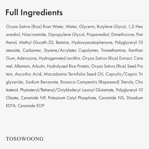 Vista 6 de TOSOWOONG Rice Glow - Tónico lechoso con 784,000 ppm de agua de arroz coreano, niacinamida, ceramidas, pantenol, brillo, piel de vidrio, hidratante