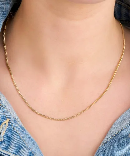 Vista 4 de Barzel Collar de cadena de oro chapado en oro de 18 quilates eslabones cubanos de 0.079in, 0.118in, 0.157in, 0.197in, para mujeres u hombres