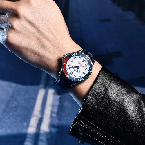 Vista 6 de HaiQin Pagani Design 007-Model Automatic Diving Watches for Men Japan Movement, Stainless Steel Band, Rotating Ceramic Bezel, Sapphire Domed Mirror