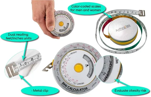 Vista 4 de AnthroFlex Kit de antropometría con pinza de pliegue de piel guía delgada, software AnthroMetrix, antropómetro Cescorf, estadiómetro, cinta métrica