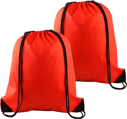 Vista 45 de KUUQA Mochila con cordón a granel, bolsas de almacenamiento para deporte, gimnasio, viajes, Negro, Viajar