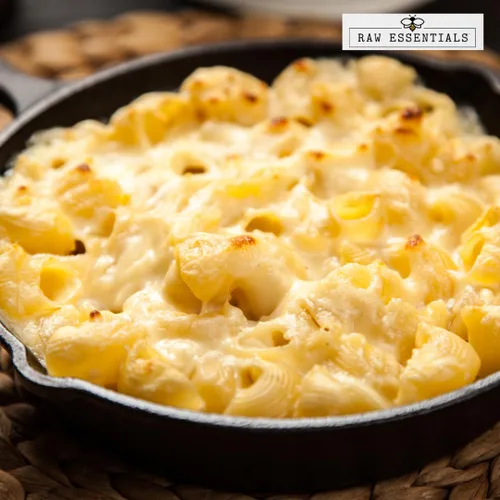 Vista 5 de Raw Essentials Polvo de queso cheddar blanco, sabor rico y cremoso, perfecto para palomitas de maíz, salsas, macarrones con queso, sopas