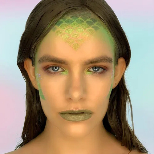Vista 3 de Ultimate Makeup - Juego de 20 plantillas – Motivos – Lavable, reutilizable, pintura facial y cuerpo, disfraz, Halloween, efectos de fantasía para tu