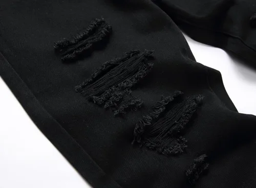 Vista 5 de Liuhond Pantalones de mezclilla lavados rasgados y desgastados para hombre