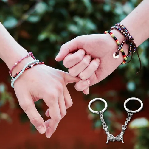 Vista 5 de Pinky Promise - Regalo para parejas, regalo de aniversario de un año, San Valentín, novio, regalos de cumpleaños para novio, novia, mejor amigo