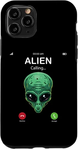 Vista 10 de iPhone 14 Alien Is Calling Funny Alien Humor OVNI Prank Teléfono Call Case