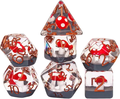 Vista 43 de UDIXI Juego de 7 dados poliédricos DND D&D, RPG D y D con bolsa de almacenamiento para juegos de rol y otros juegos de mesa (Aarakocra)