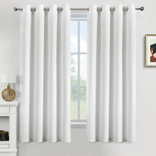Vista 60 de MIULEE Cortinas opacas para dormitorio o sala de estar, juego de 2 paneles de cortina para ventana con aislamiento térmico y bloqueo de luz