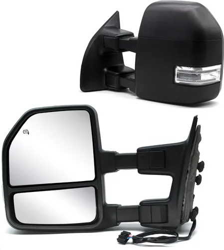 Vista 10 de JZSUPER Espejos de remolque aptos para 1999 2000 2001 2002 2003 2004 2005 2006 2007 Ford F250 F350 F450 F-550 Super Duty, eléctricos