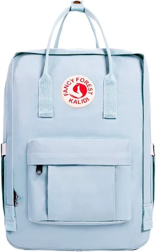 Vista 15 de KALIDI Mochila casual para laptop de 15 pulgadas, mochila clásica para campamento, viajes, exteriores, cuadrada, mochila para universidad, Verde