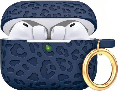 Vista 44 de Compatible con funda AirPods Pro 2019, Gawnock Funda de silicona suave y flexible para funda AirPods Pro para mujeres y niñas con llavero (Caqui)