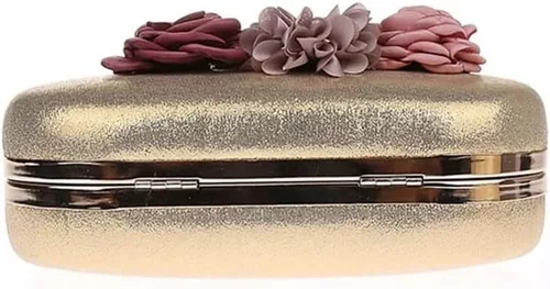 Vista 4 de Bolso de mano para mujer bolso de noche bolso de boda banquete fiesta bolso de mano dorado color A talla única talla única