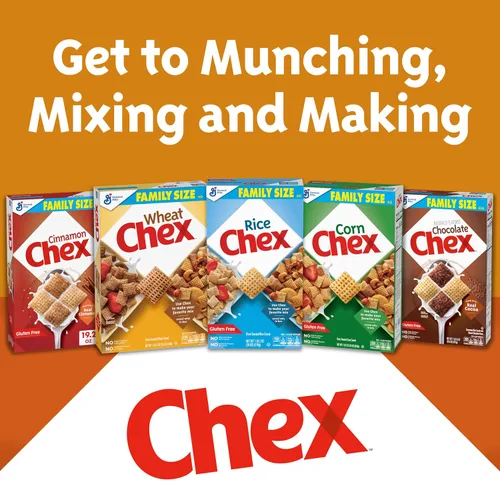 Vista 10 de Honey Nut Chex Cereal para el desayuno, sin gluten, hecho con grano entero, 12.5 onzas Made with Real Honey & Natural Almond Flavor, 13g Whole