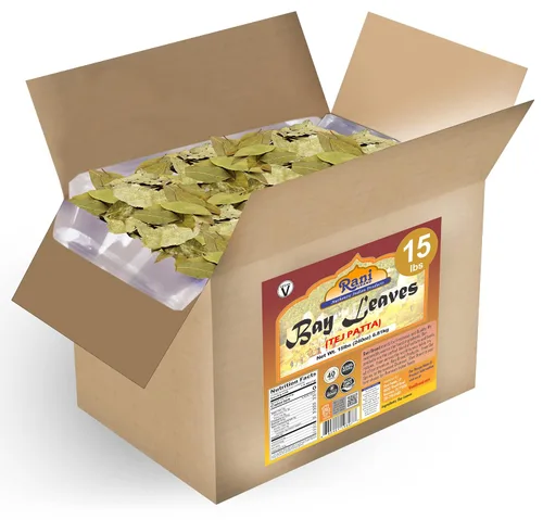 Vista 10 de Rani Organic Bay Leaves (Tej Patta) Especias enteras seleccionadas a mano Extra grandes 0.4oz (12g) Frasco PET ~ Todo natural Apto para gluten