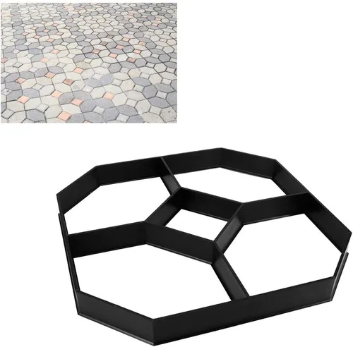 Vista 5 de Alvinlite Molde de ladrillo de color de baldosas de cemento Molde de pavimentación de ladrillo hexagonal Molde de pavimentación de jardín Molde