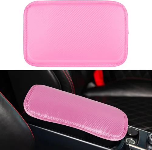 Vista 13 de Amiss almohadilla para consola central del auto, ajuste universal, impermeable, funda para la caja del reposabrazos del asiento, de piel sintética